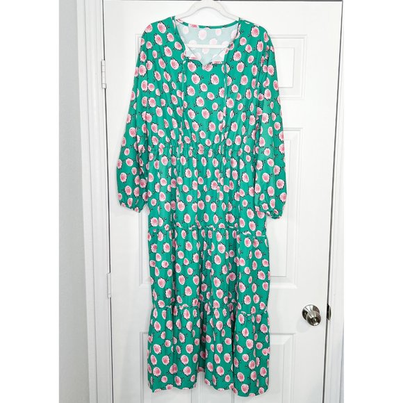 Boho Printed Flowy Maxi Dress - Picture 2 of 4